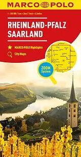 gefaltete (Land)Karte MARCO POLO Regionalkarte Deutschland 10 Rheinland-Pfalz, Saarland 1:200.000 von Marco Polo Verlag