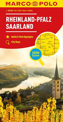 (Land)Karte MARCO POLO Regionalkarte Deutschland 10 Rheinland-Pfalz, Saarland 1:200.000 von 