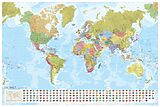 gerollte (Land)Karte MARCO POLO Weltkarte - Staaten der Erde mit Flaggen 1:35 Mio., plano in Hülse von 