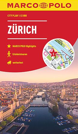(Land)Karte MARCO POLO Cityplan Zürich 1:12.000 von 
