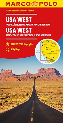 (Land)Karte MARCO POLO Kontinentalkarte USA West 1:2 Mio. von 