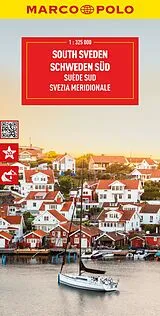 gefaltete (Land)Karte MARCO POLO Reisekarte Schweden Süd 1:325.000 von 