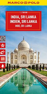 (Land)Karte MARCO POLO Reisekarte Indien, Sri Lanka 1:2,5 Mio. von 