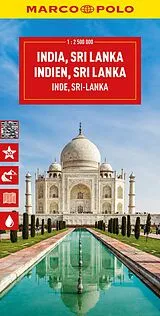 gefaltete (Land)Karte MARCO POLO Reisekarte Indien, Sri Lanka 1:2,5 Mio. von Marco Polo