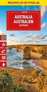 gefaltete (Land)Karte MARCO POLO Reisekarte Australien 1:4 Mio. von Marco Polo