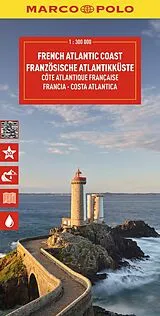 gefaltete (Land)Karte MARCO POLO Reisekarte Französische Atlantikküste 1:300.000 von