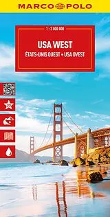 gefaltete (Land)Karte MARCO POLO Reisekarte USA West 1:2 Mio. von Marco Polo