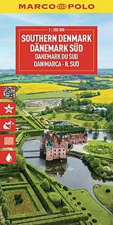 gefaltete (Land)Karte MARCO POLO Reisekarte Dänemark Süd 1:200.000 von Marco Polo Verlag