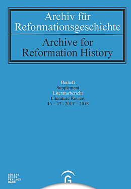 Kartonierter Einband Archiv für Reformationsgeschichte - Literaturbericht von 