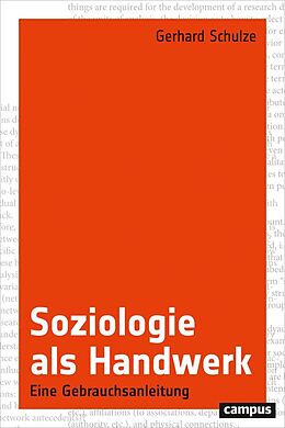 E-Book (epub) Soziologie als Handwerk von Gerhard Schulze