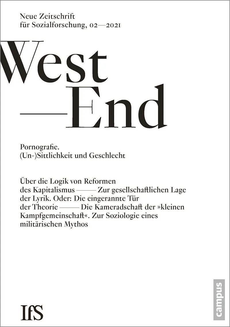 WestEnd 2/2021: Pornographie: (Un-)Sittlichkeit und Geschlecht