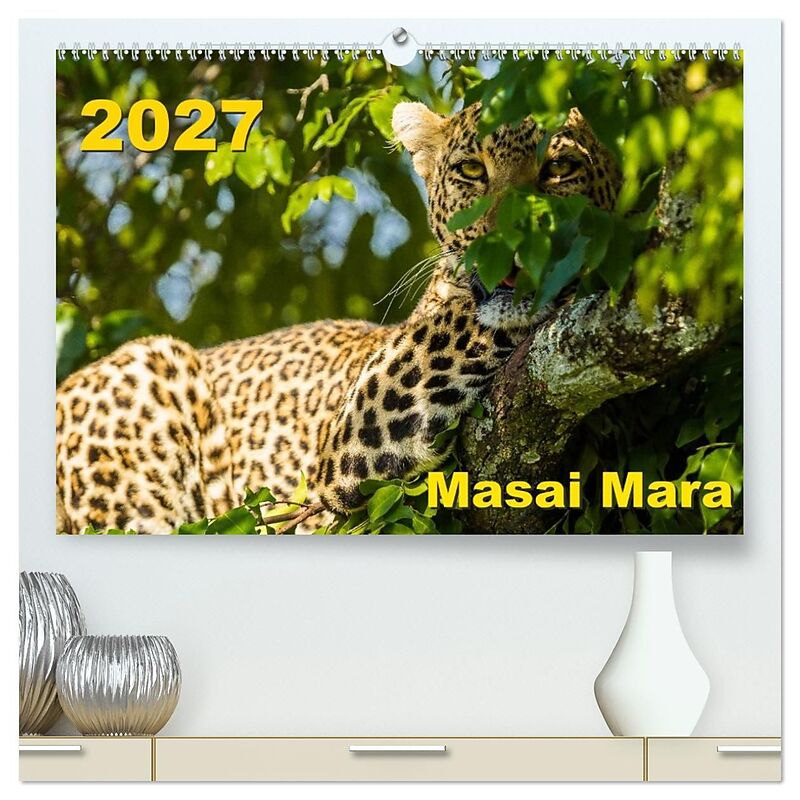 Masai Mara 2027 (hochwertiger Premium Wandkalender 2027 DIN A2 quer), Kunstdruck in Hochglanz