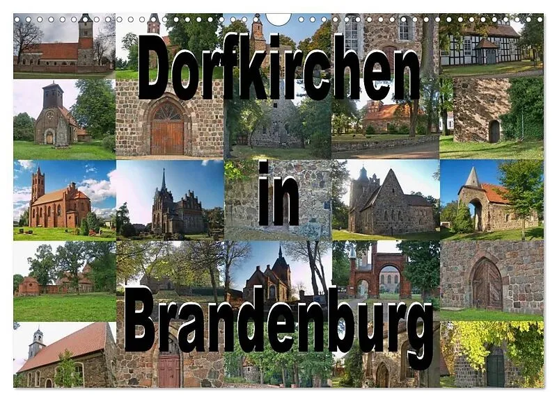 Dorfkirchen in Brandenburg (Wandkalender 2027 DIN A3 quer), CALVENDO Monatskalender