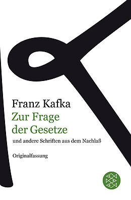 Kartonierter Einband Zur Frage der Gesetze von Franz Kafka