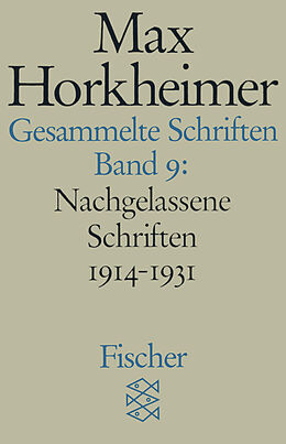Kartonierter Einband Gesammelte Schriften in 19 Bänden von Max Horkheimer
