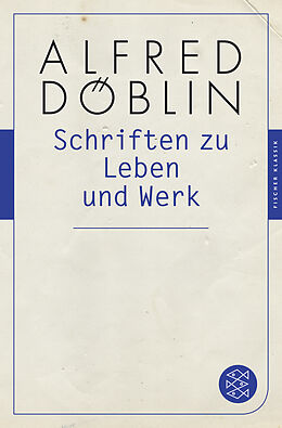 Kartonierter Einband Schriften zu Leben und Werk von Alfred Döblin