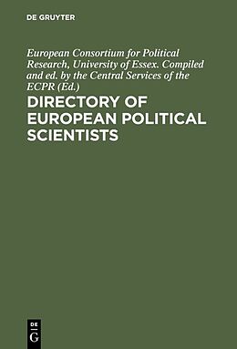 Livre Relié Directory of European political scientists de 