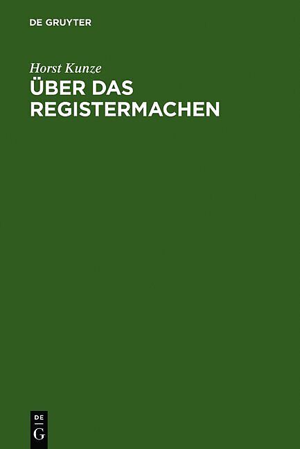 Über das Registermachen