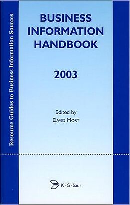 Livre Relié Business Information Handbook 2003 de 