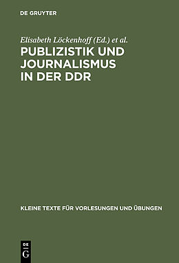 Fester Einband Publizistik und Journalismus in der DDR von 