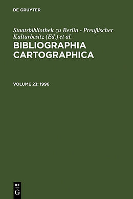 Fester Einband Bibliographia Cartographica / 1996 von 