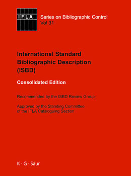 Livre Relié ISBD: International Standard Bibliographic Description de 