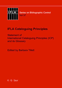 Livre Relié IFLA Cataloguing Principles de 