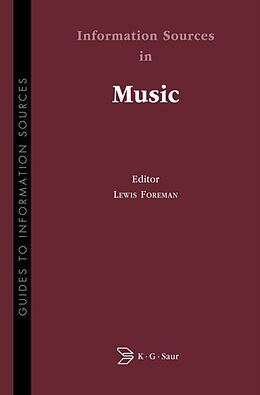 Livre Relié Information Sources in Music de 