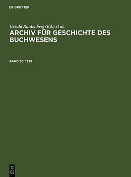 Fester Einband Archiv für Geschichte des Buchwesens / 1998 von 