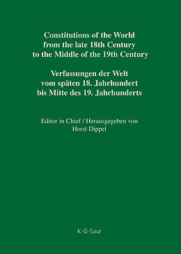 E-Book (pdf) Constitutional Documents of Belgium, Luxembourg and the Netherlands 1789-1848 von 