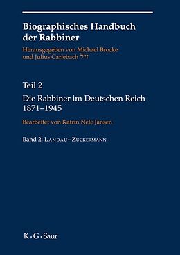 E-Book (pdf) Biographisches Handbuch der Rabbiner / Die Rabbiner im Deutschen Reich 1871-1945 von 