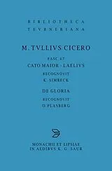 Fester Einband Cato maior. Laelius. De gloria von Marcus Tullius Cicero
