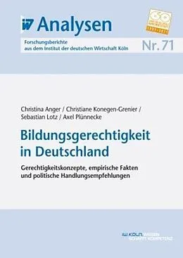 E-Book (pdf) Bildungsgerechtigkeit in Deutschland von Christina Anger, Christiane Konegen-Grenier, Sebastian Lotz