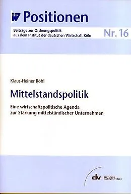 E-Book (pdf) Mittelstandspolitik von Klaus H Röhl
