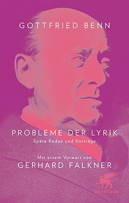 Kartonierter Einband Probleme der Lyrik von Gottfried Benn