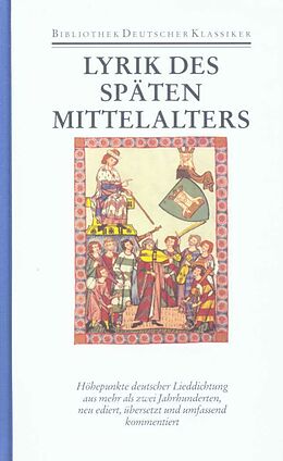 Fester Einband Deutsche Lyrik des späten Mittelalters von 