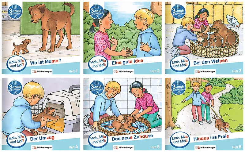 Paket  Mats, Mila und Molli  Heft 16, Schwierigkeitsstufe A