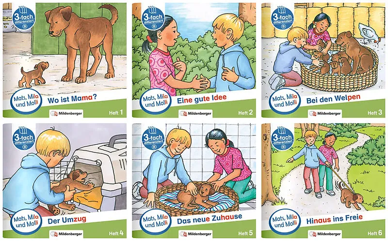 Paket  Mats, Mila und Molli  Heft 16, Schwierigkeitsstufe B