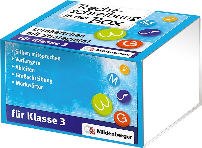 Rechtschreibung in der Box  Lernkärtchen mit Strategie(n), Klasse 3