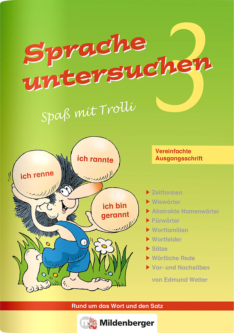 Sprache untersuchen  Spaß mit Trolli 3, Vereinfachte Ausgangsschrift