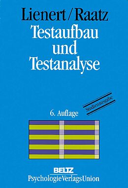 E-Book (pdf) Testaufbau und Testanalyse von Gustav A. Lienert, Ulrich Raatz