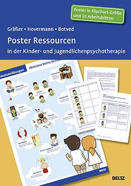 Kartonierter Einband (Kt) Poster Ressourcen in der Kinder- und Jugendlichenpsychotherapie von Melanie Gräßer, Eike Hovermann jun., Annika Botved