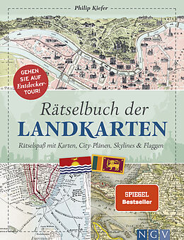 Fester Einband Rätselbuch der Landkarten von Philip Kiefer