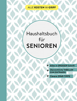 Kartonierter Einband Haushaltsbuch für Senioren | In großer Schrift von 