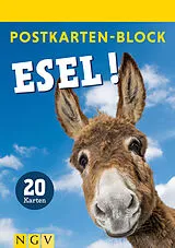 Kartonierter Einband Postkartenblock Esel von 