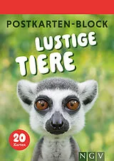 Kartonierter Einband Postkartenblock Lustige Tiere von 