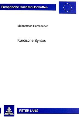 Kartonierter Einband Kurdische Syntax von Mohammed Hamasaeed