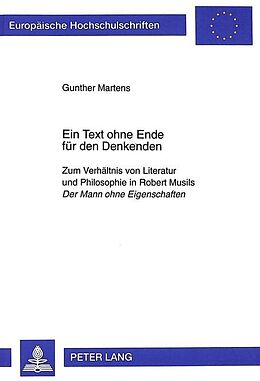 Kartonierter Einband Ein Text ohne Ende für den Denkenden von Gunther Martens