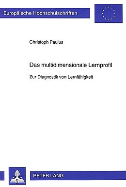 Kartonierter Einband Das multidimensionale Lernprofil von Christoph Paulus