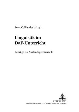 Kartonierter Einband Linguistik im DaF-Unterricht von 
